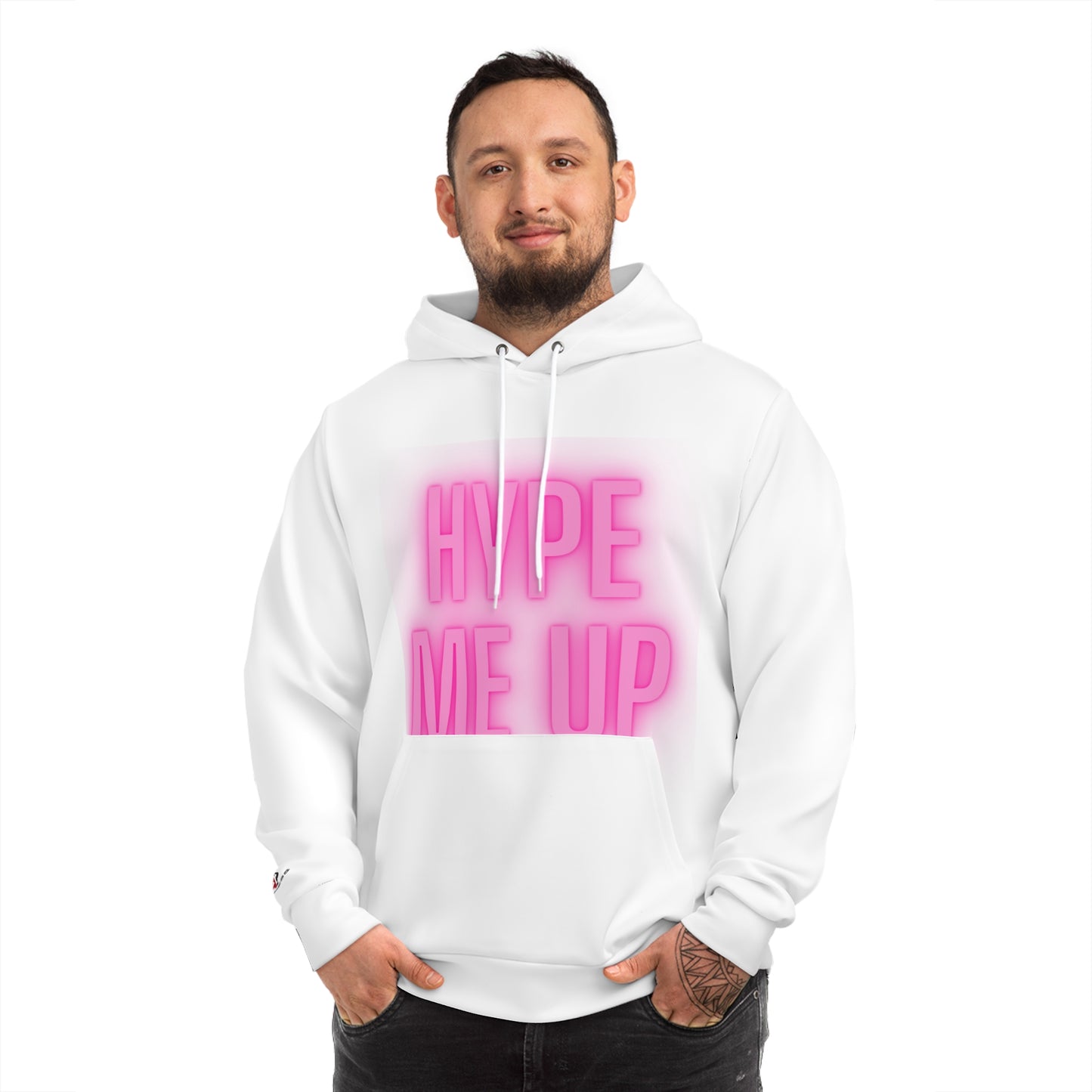 Hype Me Up Hoodie - Trendy White Sweatshirt for Casual Vibes